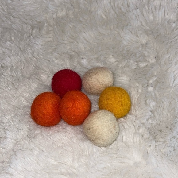 Hand Crafted Other - 6 small felt cat toy balls great when adding cat nip over them or one NWOT